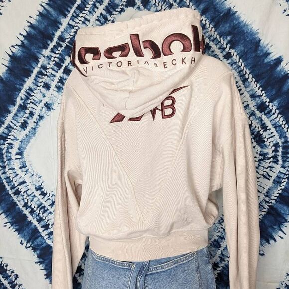 Reebok X Victoria Beckham Cropped Logo Hoodie M - Picture 1 of 16